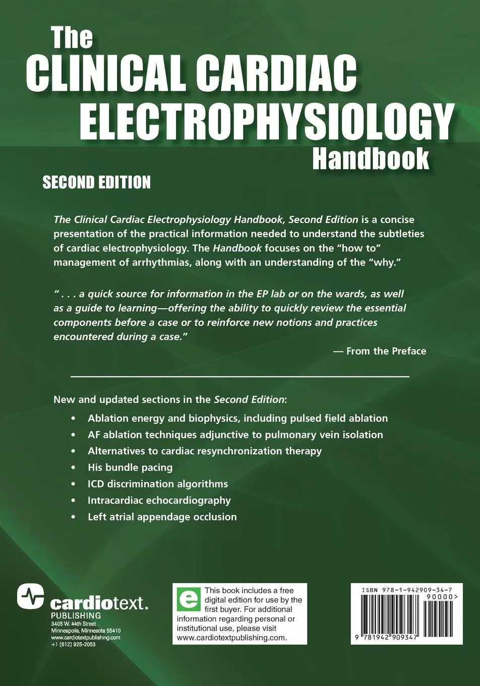 Rückseite: 9781942909347 | The Clinical Cardiac Electrophysiology Handbook, Second Edition | Buch