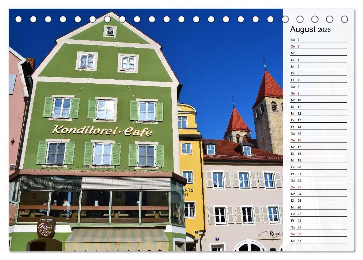 Bild: 9783516009347 | Die Farben von REGENSBURG (Tischkalender 2026 DIN A5 quer),...