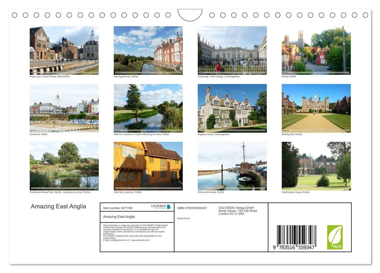 Bild: 9783516559347 | Amazing East Anglia (Wall Calendar 2026 DIN A4 landscape), CALVENDO...