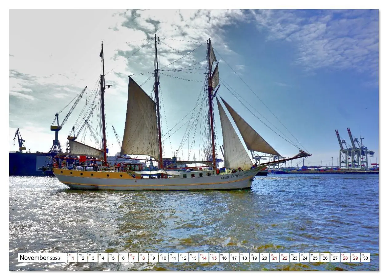 Bild: 9783516629347 | KURS HAMBURG (hochwertiger Premium Wandkalender 2026 DIN A2 quer),...