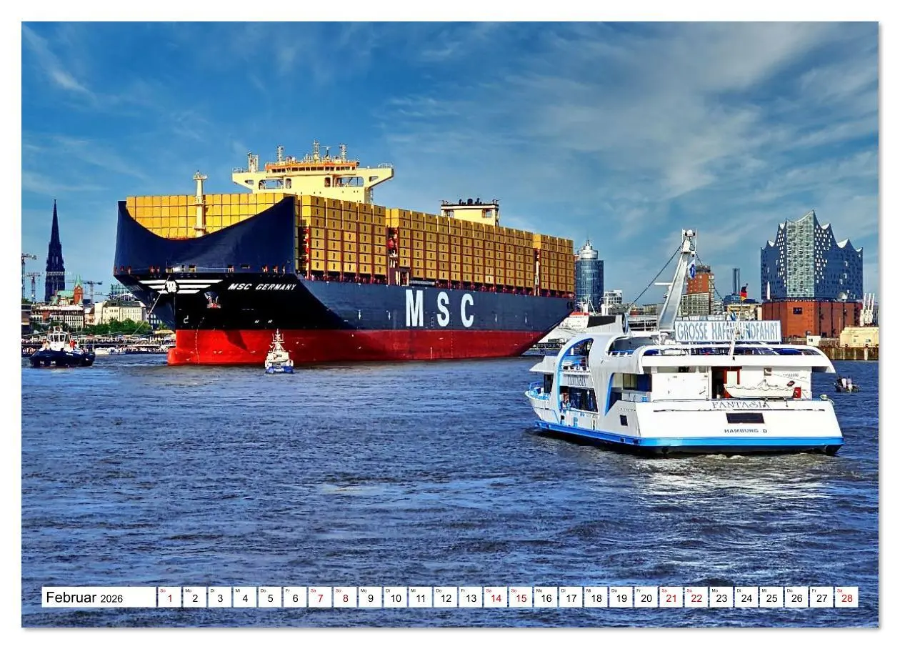Bild: 9783516629347 | KURS HAMBURG (hochwertiger Premium Wandkalender 2026 DIN A2 quer),...