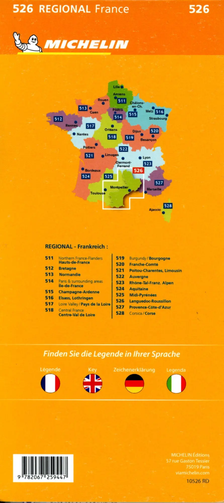 Bild: 9782067259447 | Michelin Languedoc-Roussillon | Straßen- und Tourismuskarte 1:200.000