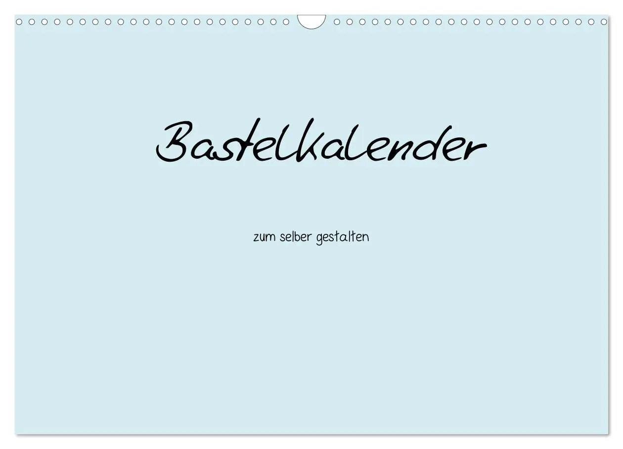Cover: 9783516169447 | Bastelkalender - hell Blau (Wandkalender 2026 DIN A3 quer),...