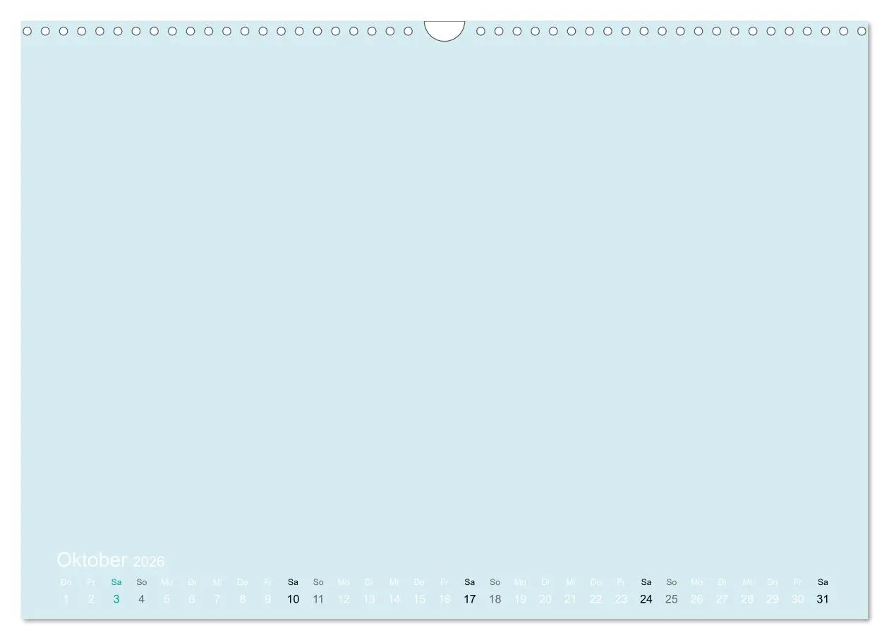 Bild: 9783516169447 | Bastelkalender - hell Blau (Wandkalender 2026 DIN A3 quer),...