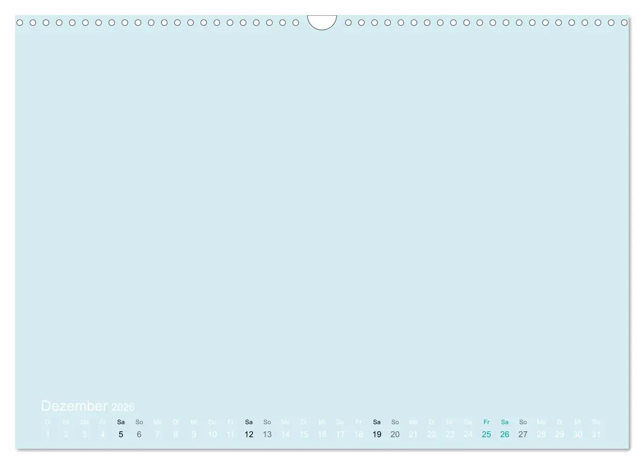 Bild: 9783516169447 | Bastelkalender - hell Blau (Wandkalender 2026 DIN A3 quer),...