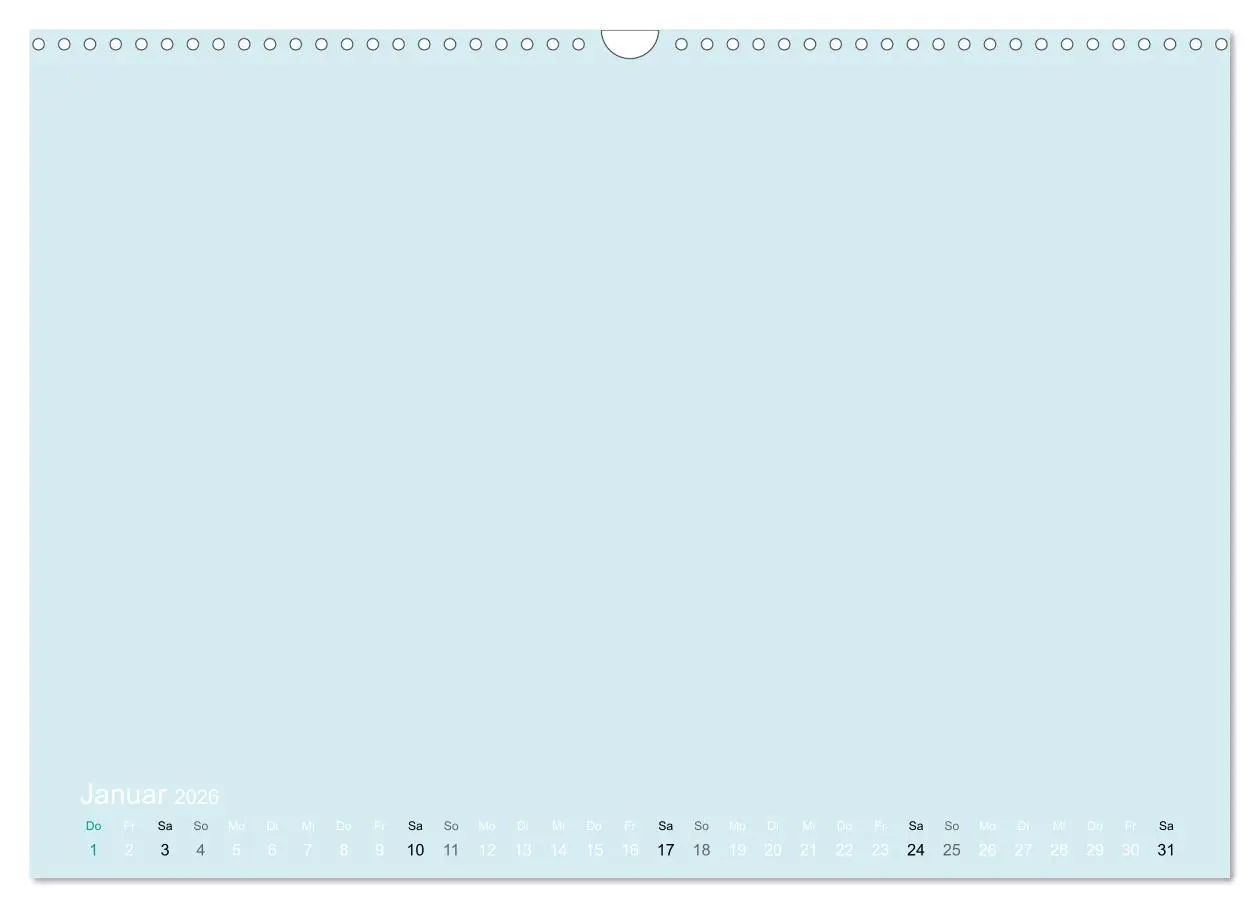 Bild: 9783516169447 | Bastelkalender - hell Blau (Wandkalender 2026 DIN A3 quer),...