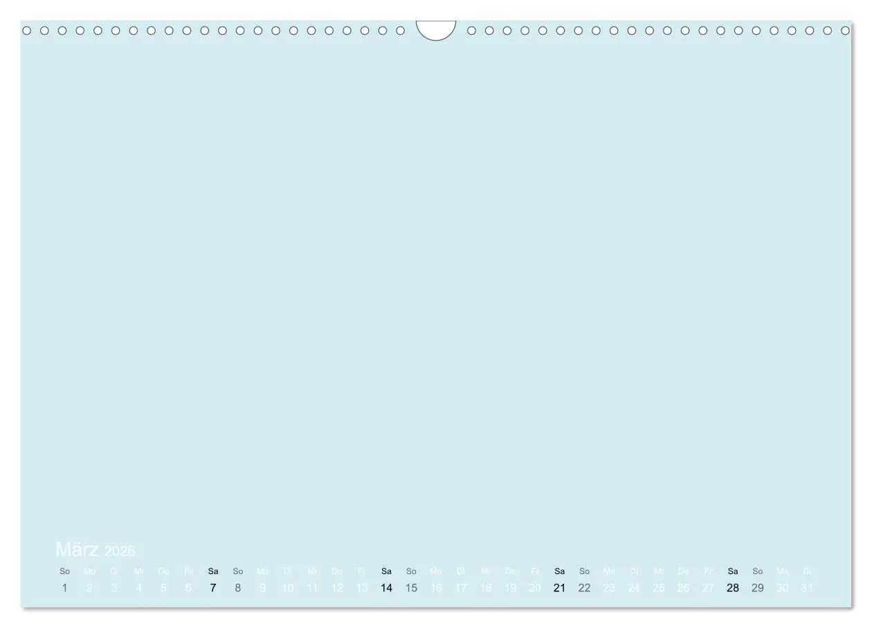 Bild: 9783516169447 | Bastelkalender - hell Blau (Wandkalender 2026 DIN A3 quer),...