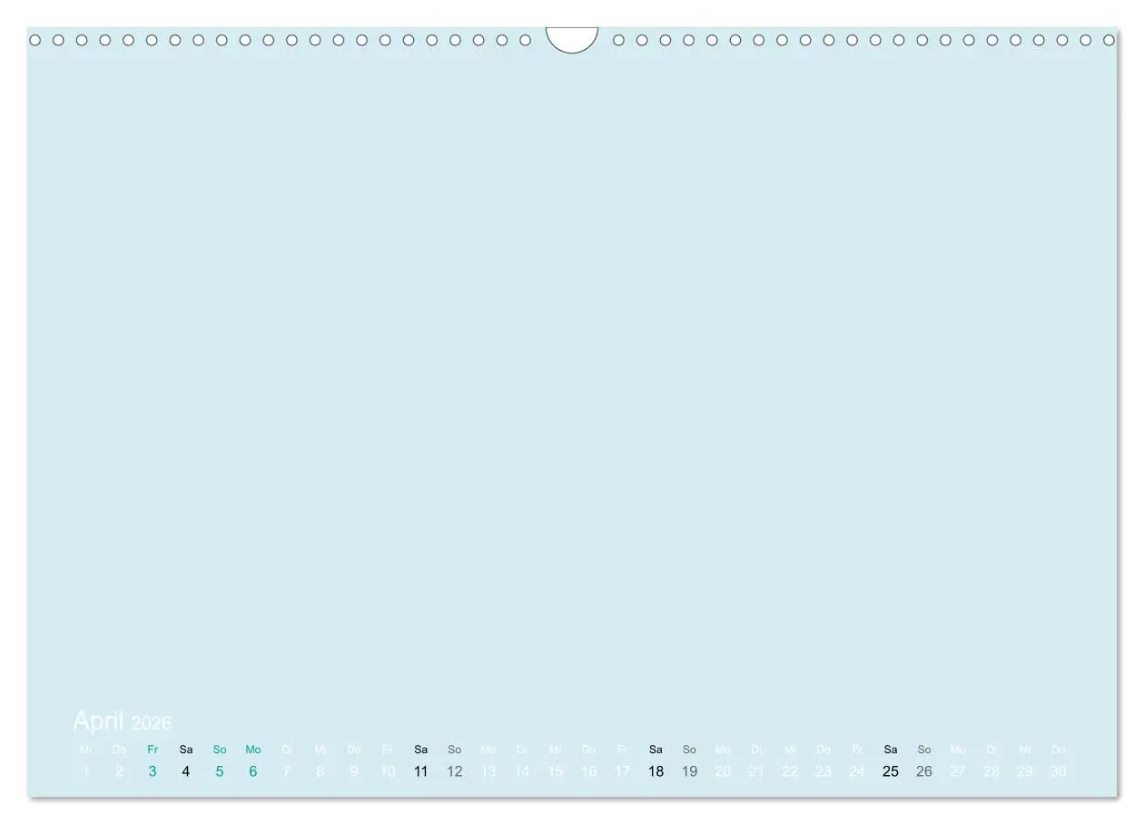 Bild: 9783516169447 | Bastelkalender - hell Blau (Wandkalender 2026 DIN A3 quer),...