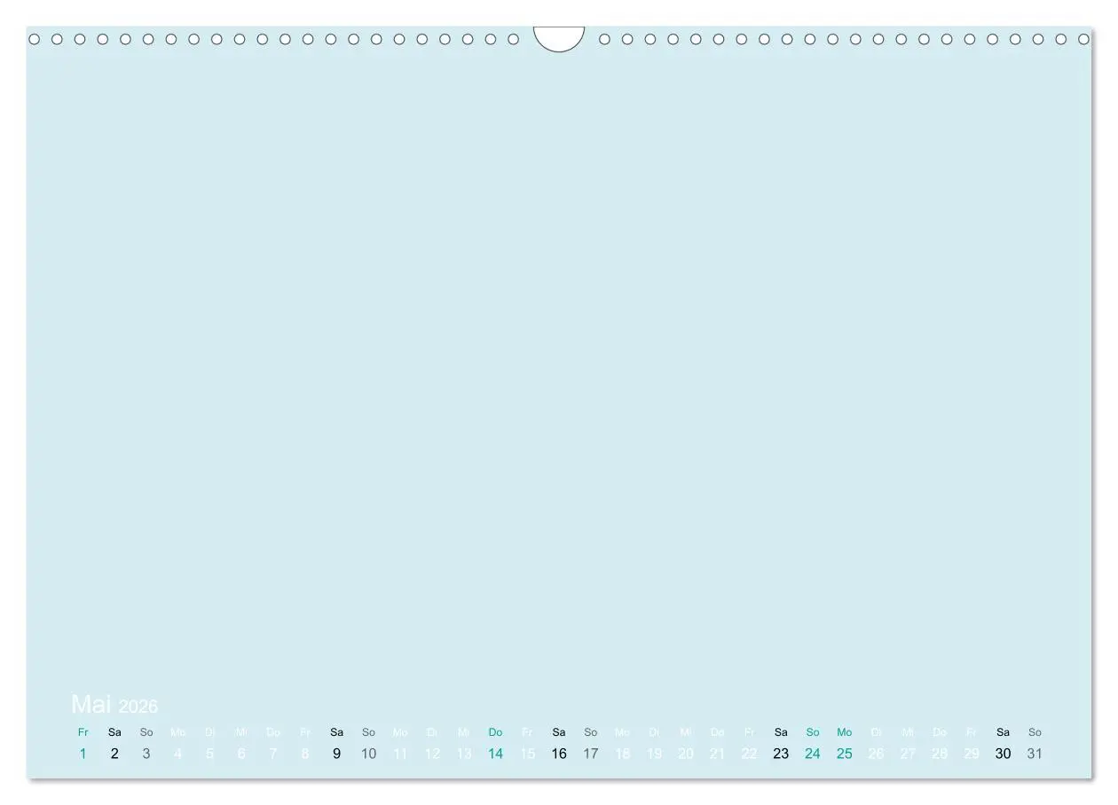 Bild: 9783516169447 | Bastelkalender - hell Blau (Wandkalender 2026 DIN A3 quer),...