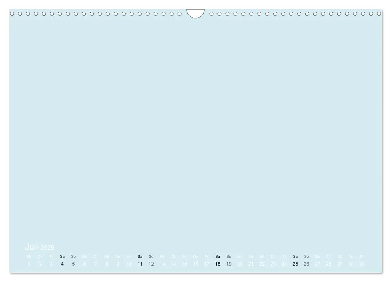 Bild: 9783516169447 | Bastelkalender - hell Blau (Wandkalender 2026 DIN A3 quer),...