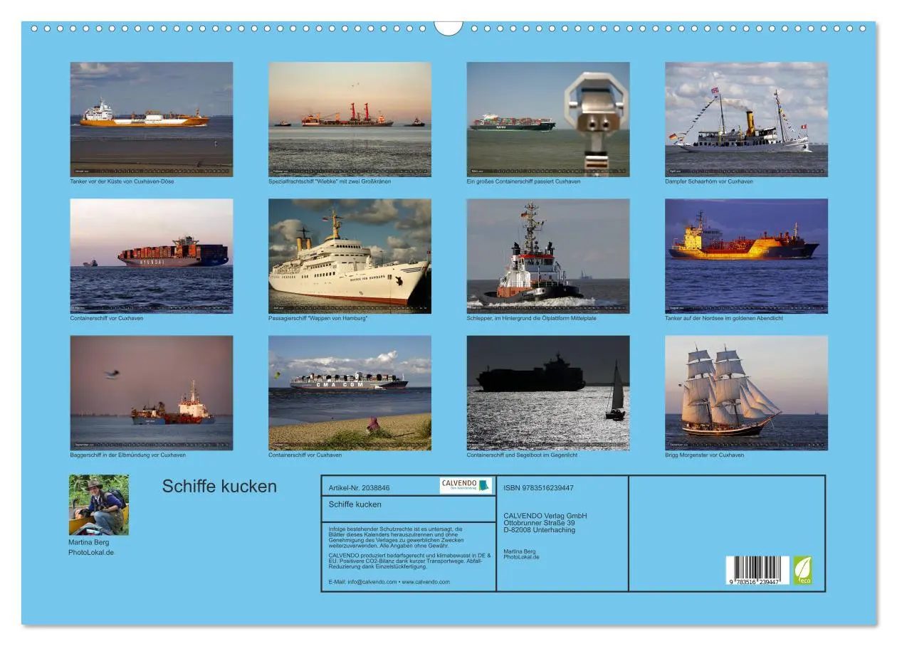 Bild: 9783516239447 | Schiffe kucken (Wandkalender 2026 DIN A2 quer), CALVENDO...
