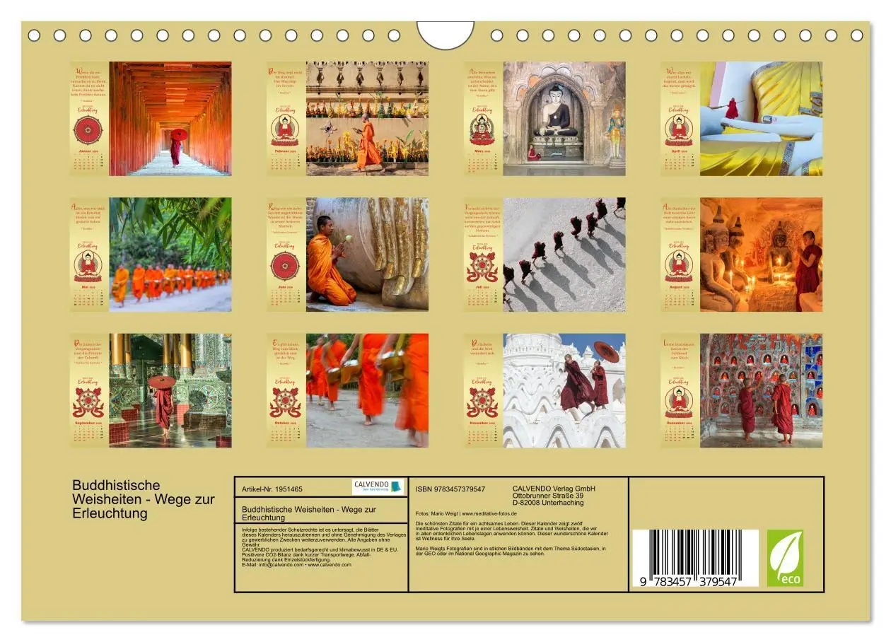Bild: 9783457379547 | Buddhistische Weisheiten - Wege zur Erleuchtung (Wandkalender 2026...