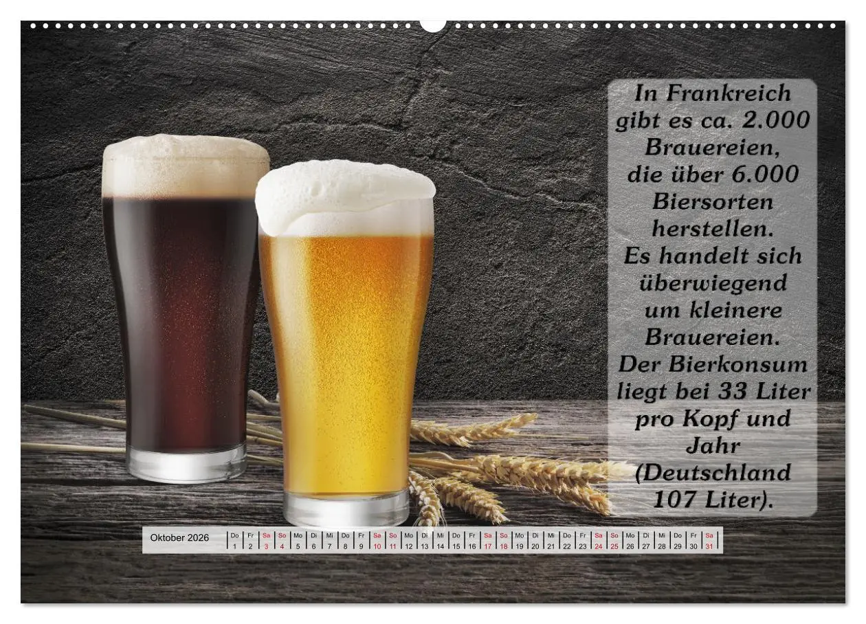 Bild: 9783457449547 | Wissenswertes über Bier (hochwertiger Premium Wandkalender 2026 DIN...