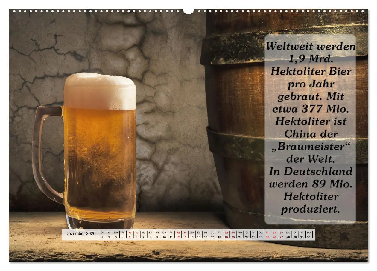 Bild: 9783457449547 | Wissenswertes über Bier (hochwertiger Premium Wandkalender 2026 DIN...
