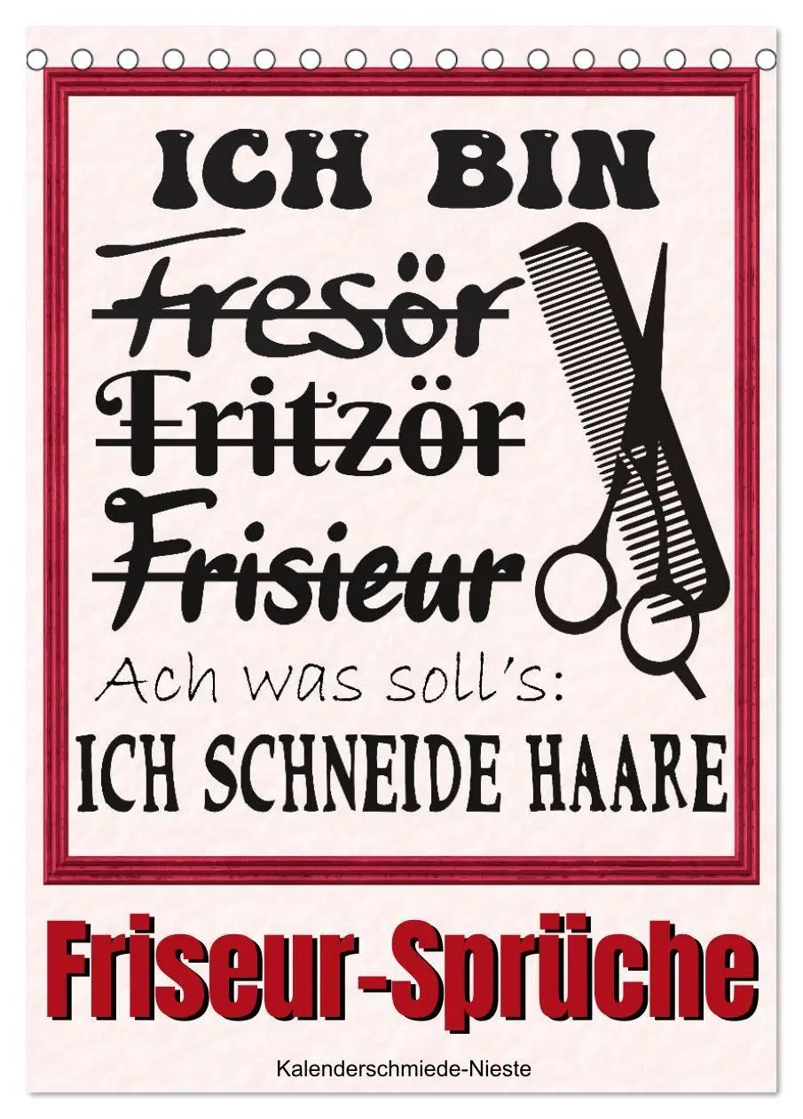 Cover: 9783569489547 | Friseur-Sprüche (Tischkalender 2027 DIN A5 hoch), CALVENDO...