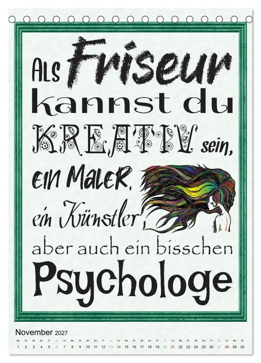 Bild: 9783569489547 | Friseur-Sprüche (Tischkalender 2027 DIN A5 hoch), CALVENDO...