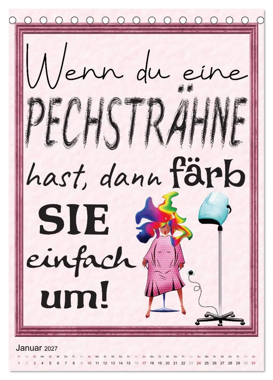Bild: 9783569489547 | Friseur-Sprüche (Tischkalender 2027 DIN A5 hoch), CALVENDO...