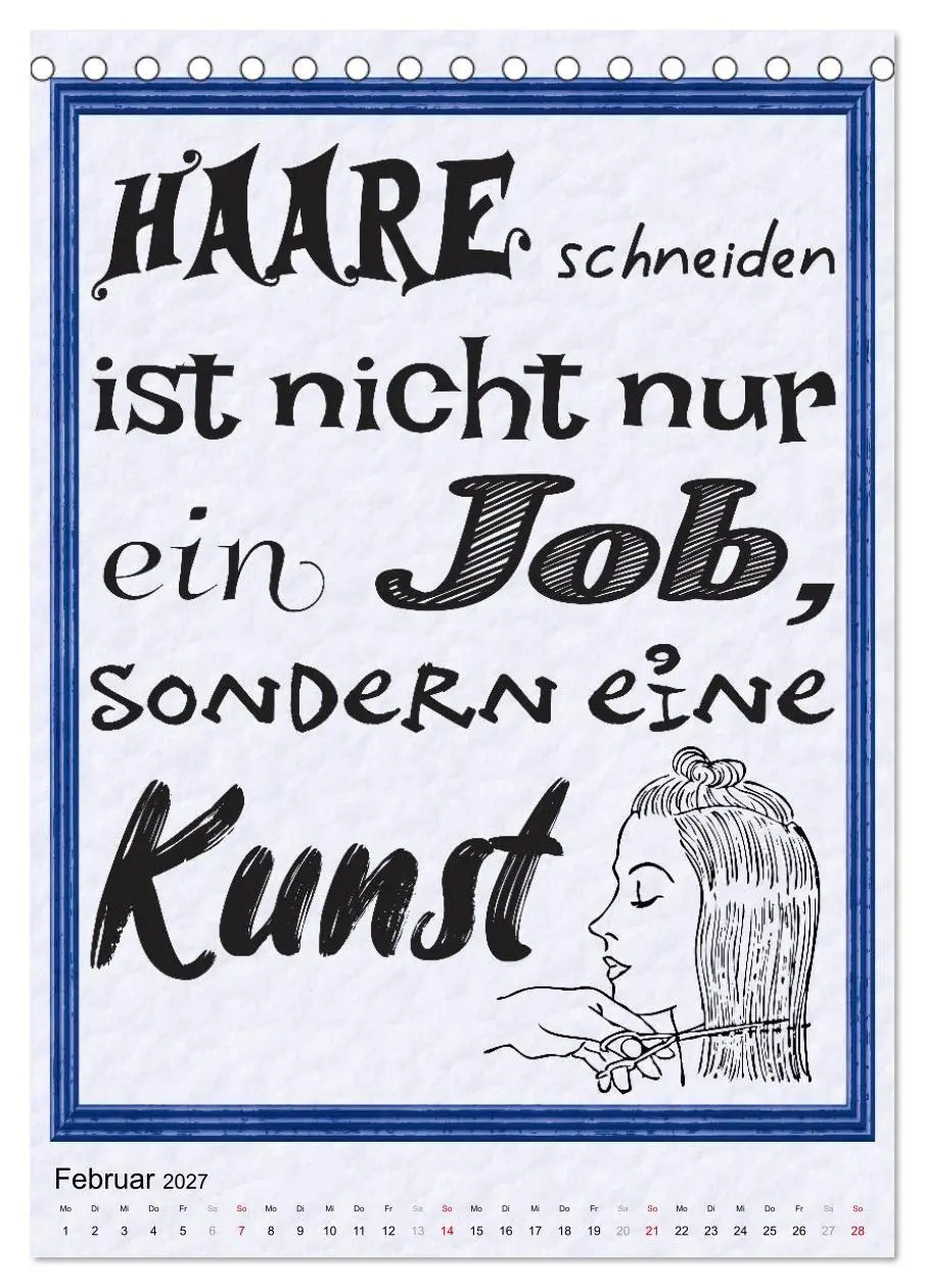 Bild: 9783569489547 | Friseur-Sprüche (Tischkalender 2027 DIN A5 hoch), CALVENDO...