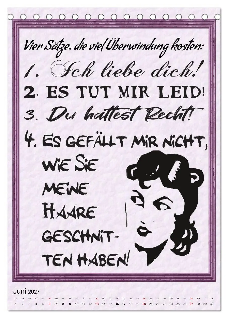 Bild: 9783569489547 | Friseur-Sprüche (Tischkalender 2027 DIN A5 hoch), CALVENDO...