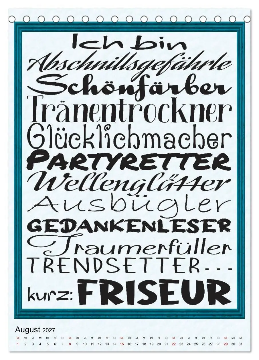 Bild: 9783569489547 | Friseur-Sprüche (Tischkalender 2027 DIN A5 hoch), CALVENDO...