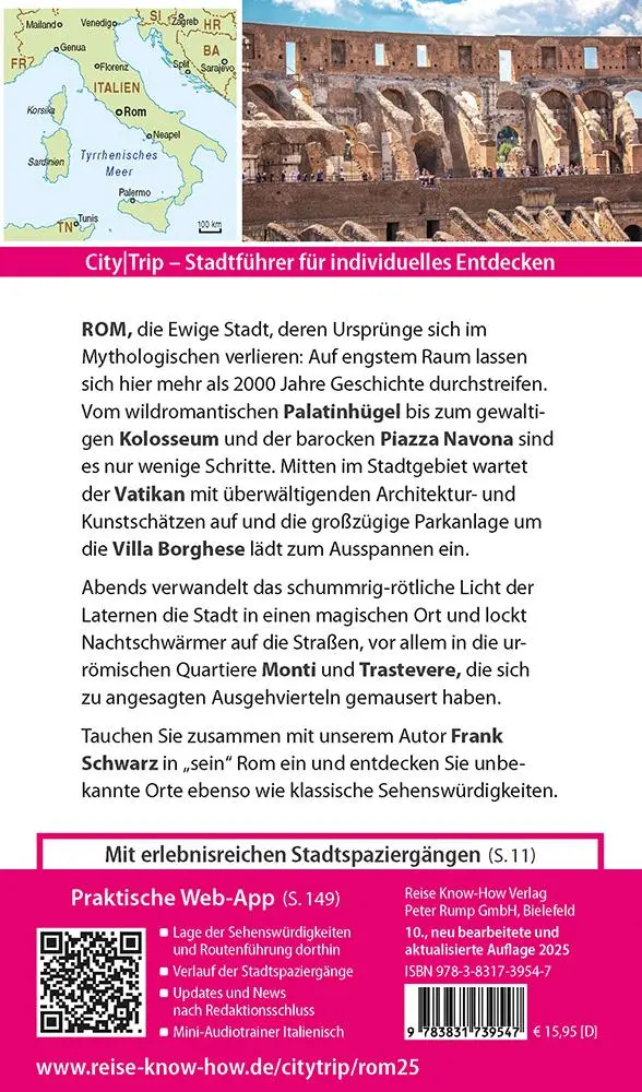 Bild: 9783831739547 | Reise Know-How CityTrip Rom | Frank Schwarz | Taschenbuch | 156 S.