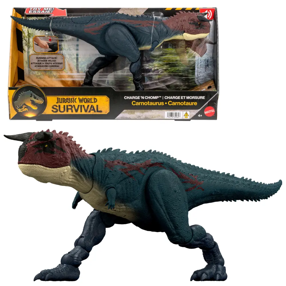 Bild: 194735349647 | Jurassic World Charge 'N Chomp Carnotaurus | Offene Verpackung | JKG85