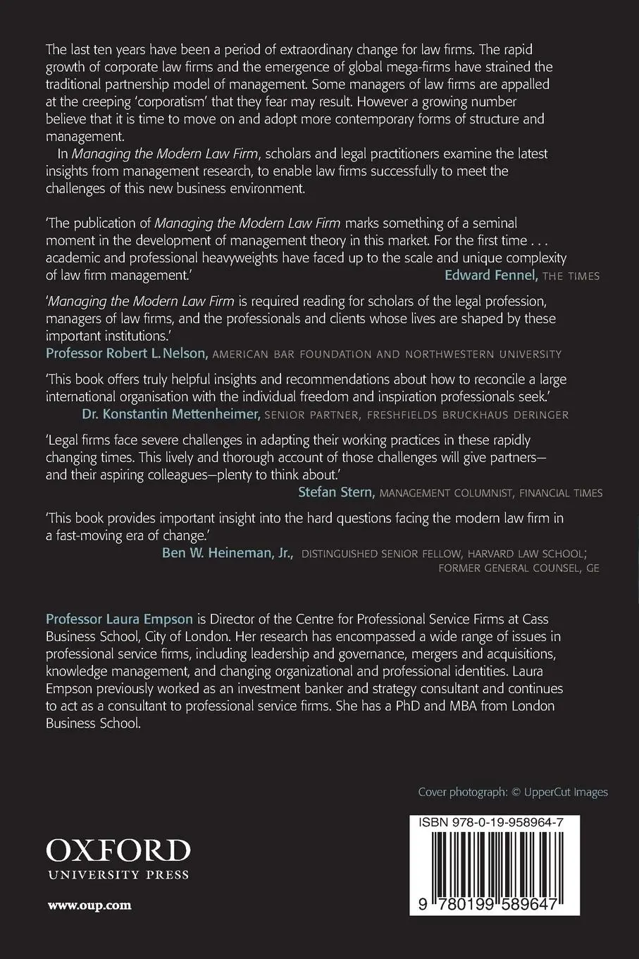 Rückseite: 9780199589647 | Managing the Modern Law Firm | New Challenges, New Perspectives | Buch