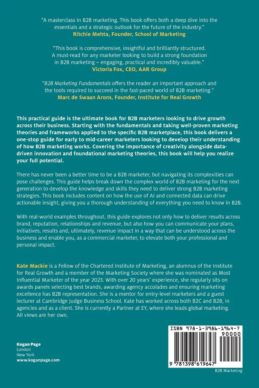 Rückseite: 9781398619647 | B2B Marketing Fundamentals | Kate Mackie | Taschenbuch | Englisch