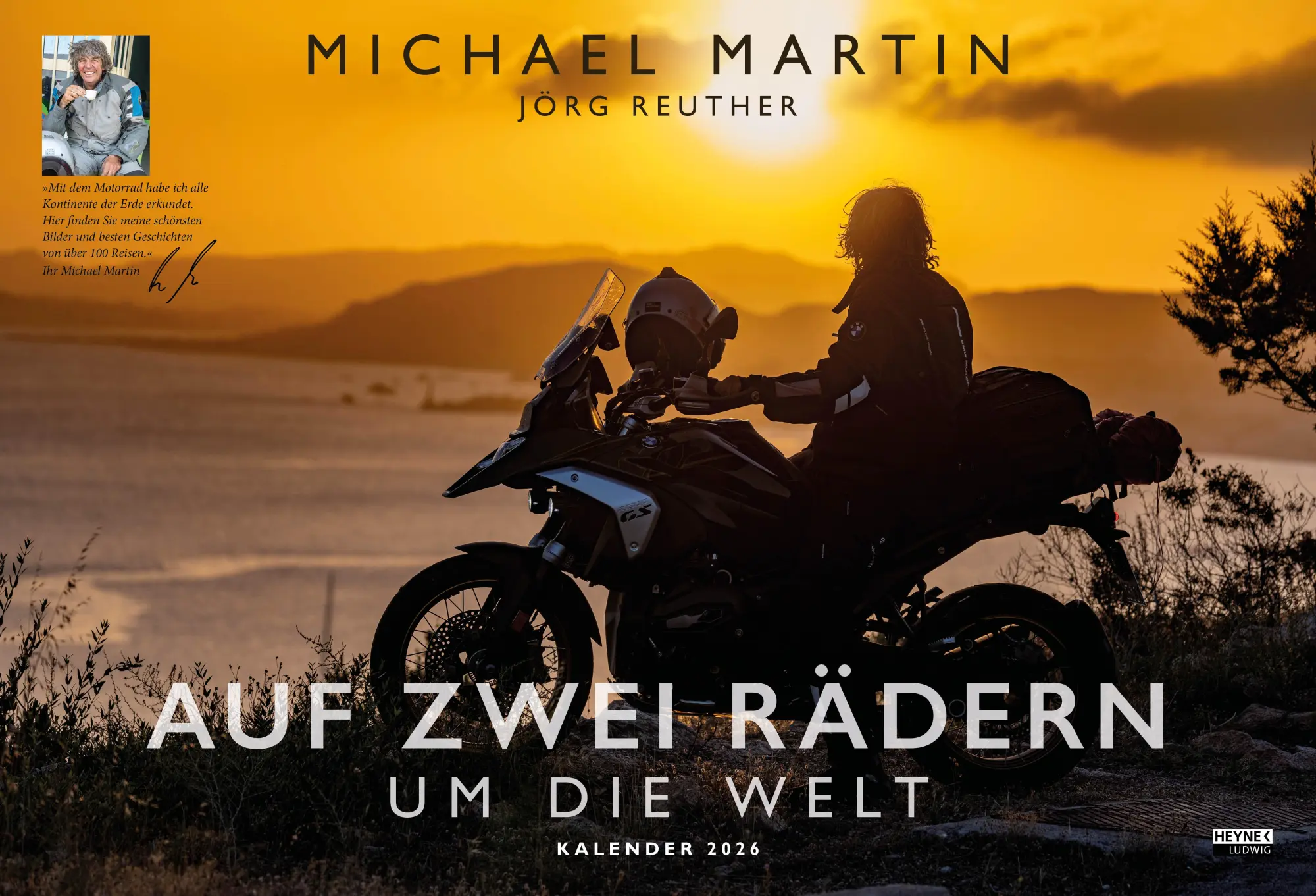 Cover: 9783453239647 | Auf zwei Rädern um die Welt - Der Motorrad-Reise-Kalender 2026 | Buch