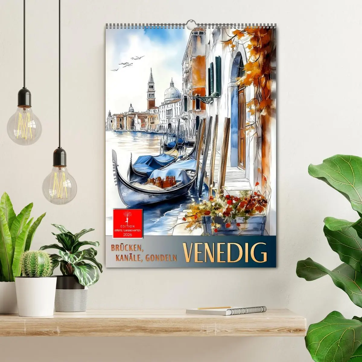 Bild: 9783457299647 | Venedig - Brücken, Kanäle, Gondeln (Wandkalender 2026 DIN A2 hoch),...