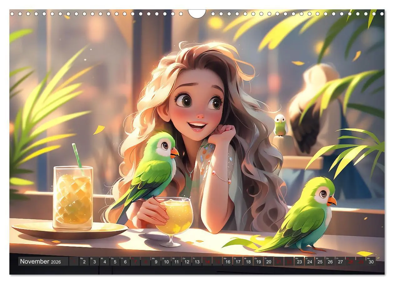 Bild: 9783457509647 | Manga Tierliebe (Wandkalender 2026 DIN A3 quer), CALVENDO...