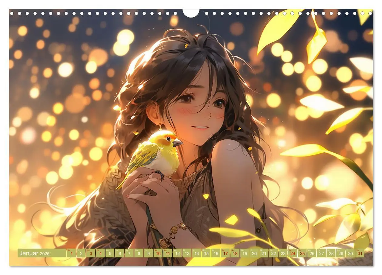 Bild: 9783457509647 | Manga Tierliebe (Wandkalender 2026 DIN A3 quer), CALVENDO...