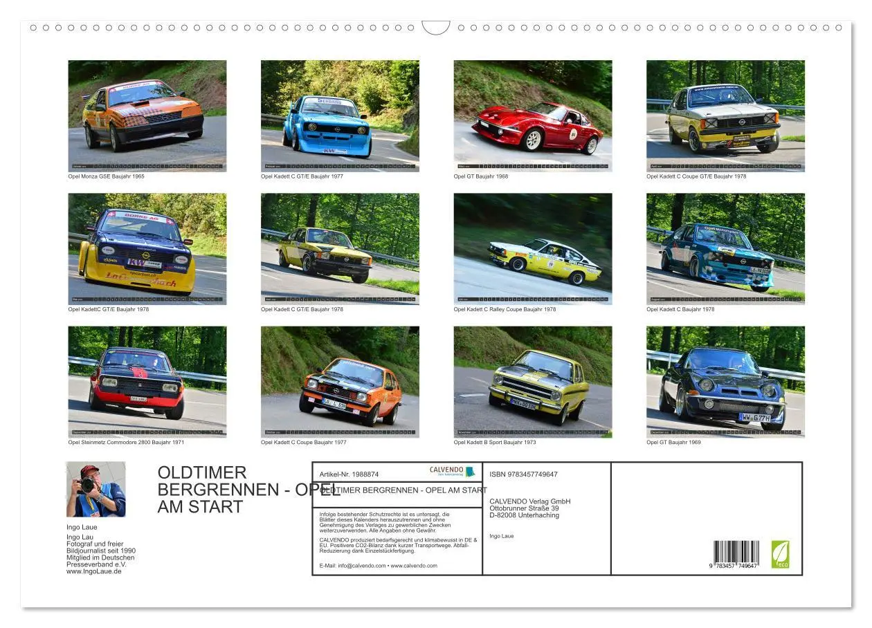 Bild: 9783457749647 | OLDTIMER BERGRENNEN - OPEL AM START (Wandkalender 2026 DIN A2...