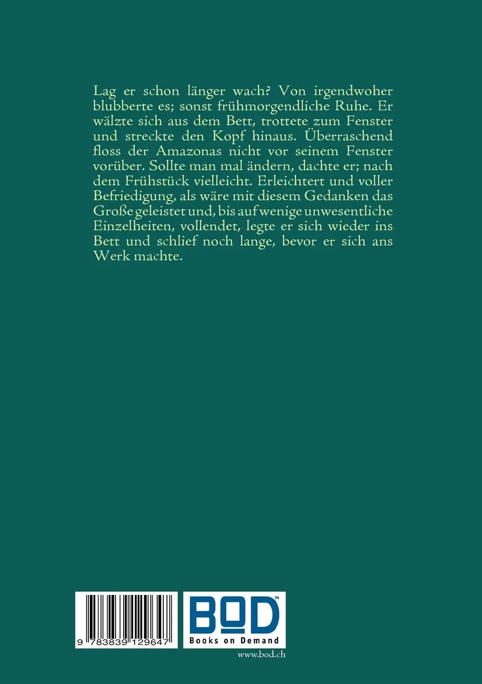 Rückseite: 9783839129647 | Der Lauf des Amazonas | Geschichten | Georges Raillard | Taschenbuch