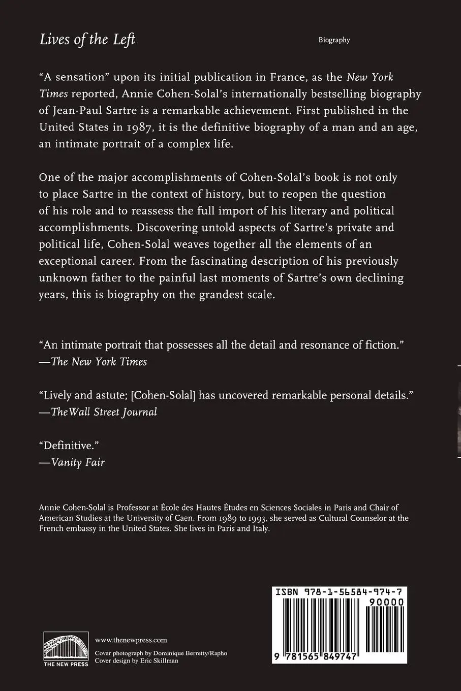 Rückseite: 9781565849747 | Jean-Paul Sartre | Annie Cohen-Solal | Taschenbuch | Englisch | 2005