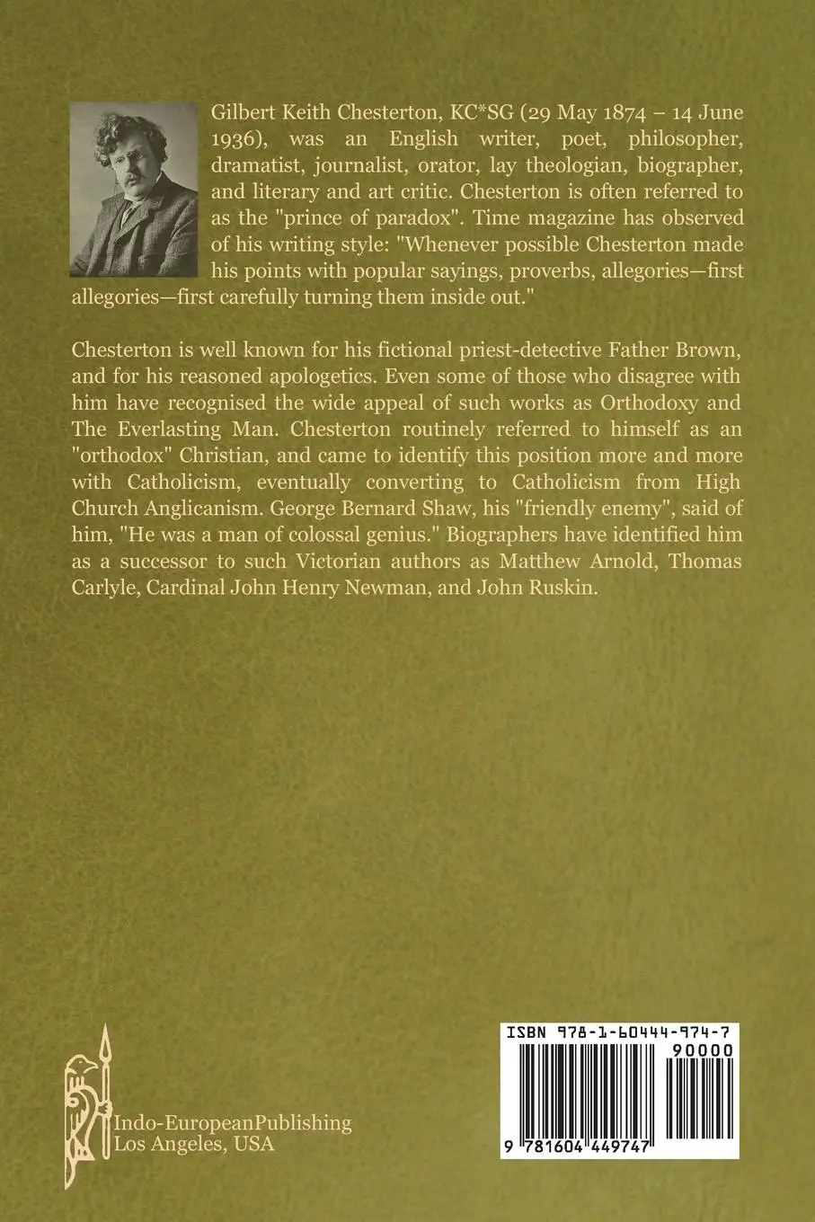 Rückseite: 9781604449747 | The Secret of Father Brown | Gilbert K. Chesterton | Taschenbuch