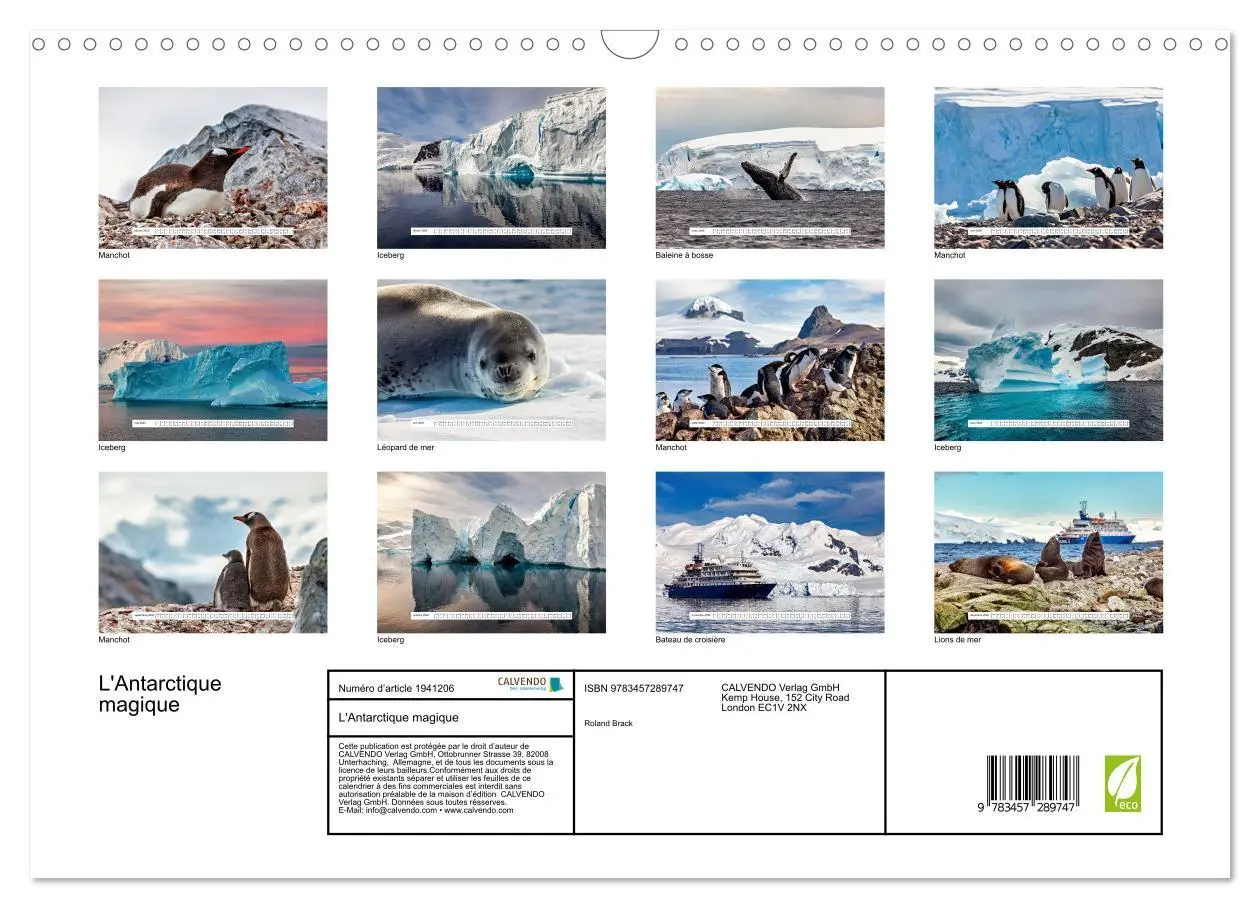 Bild: 9783457289747 | L'Antarctique magique (Calendrier mural 2026 DIN A3 vertical),...