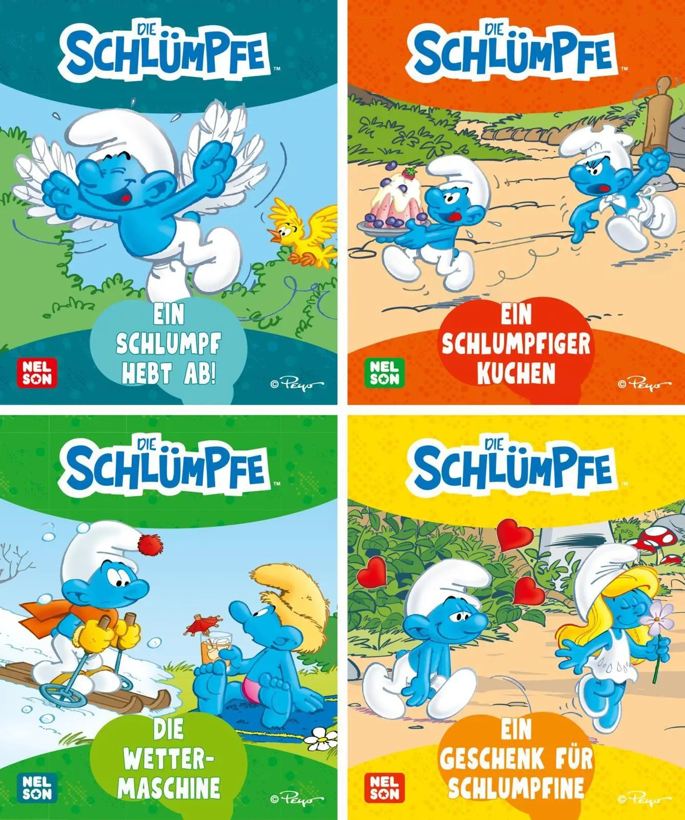Cover: 9783845129747 | Nelson Mini-Bücher: 4er Schlümpfe 1-4 | Box | Nelson Mini-Bücher