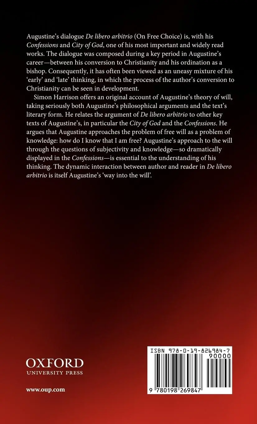 Rückseite: 9780198269847 | Augustine's Way Into the Will | Simon Harrison | Buch | Gebunden