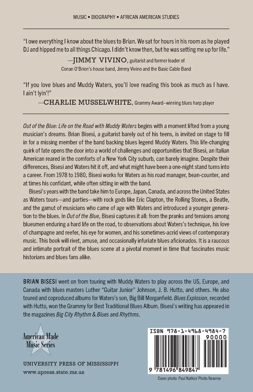 Rückseite: 9781496849847 | Out of the Blue | Life on the Road with Muddy Waters | Brian Bisesi