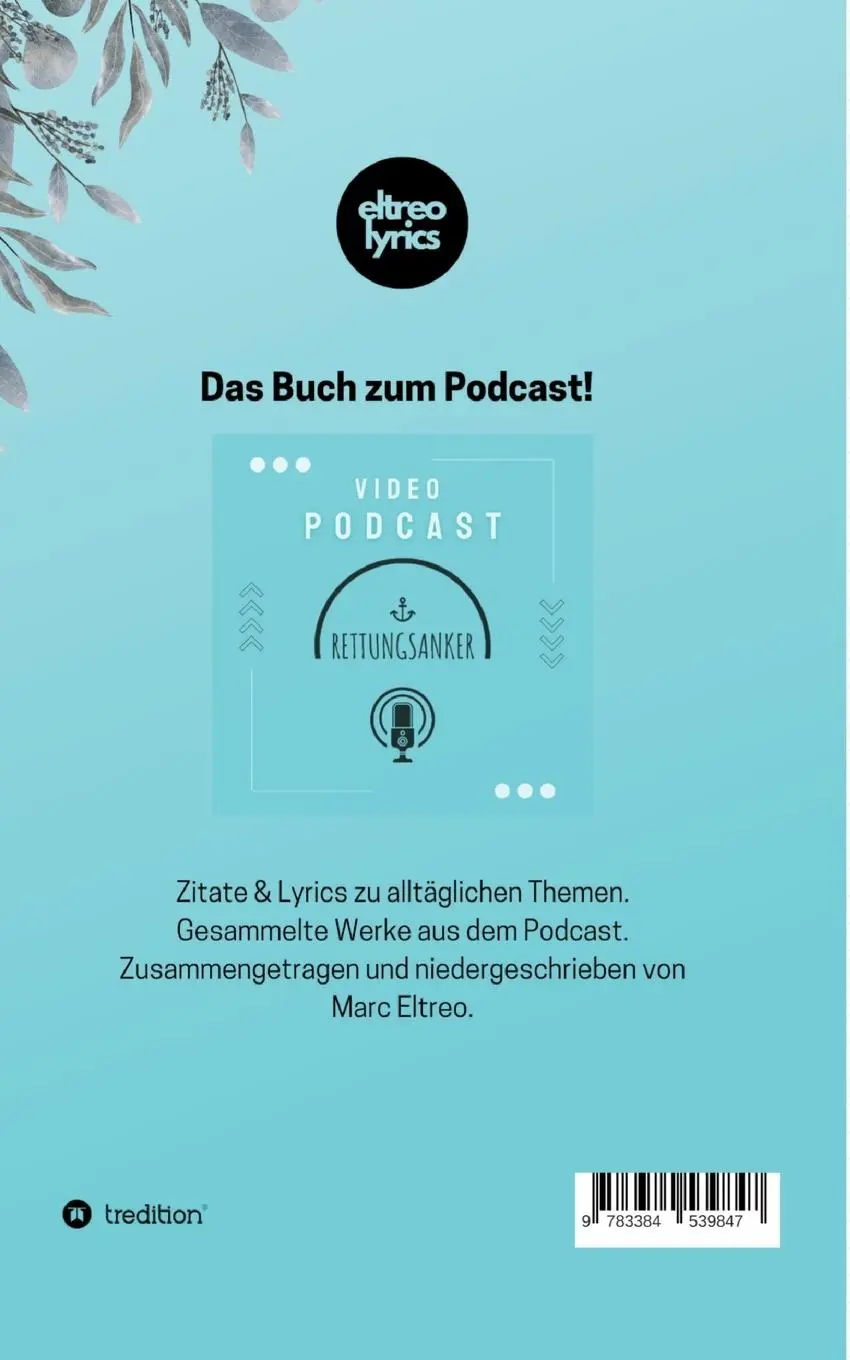 Rückseite: 9783384539847 | Rettungsanker | Lyrics &amp; Zitate für Deine Seele. Das Buch zum Podcast.