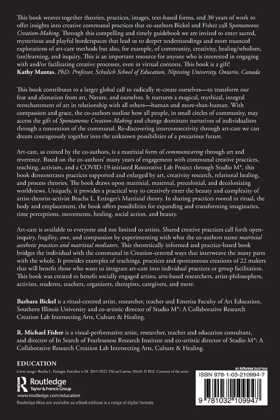 Rückseite: 9781032109947 | Art-Care Practices for Restoring the Communal | Bickel (u. a.) | Buch