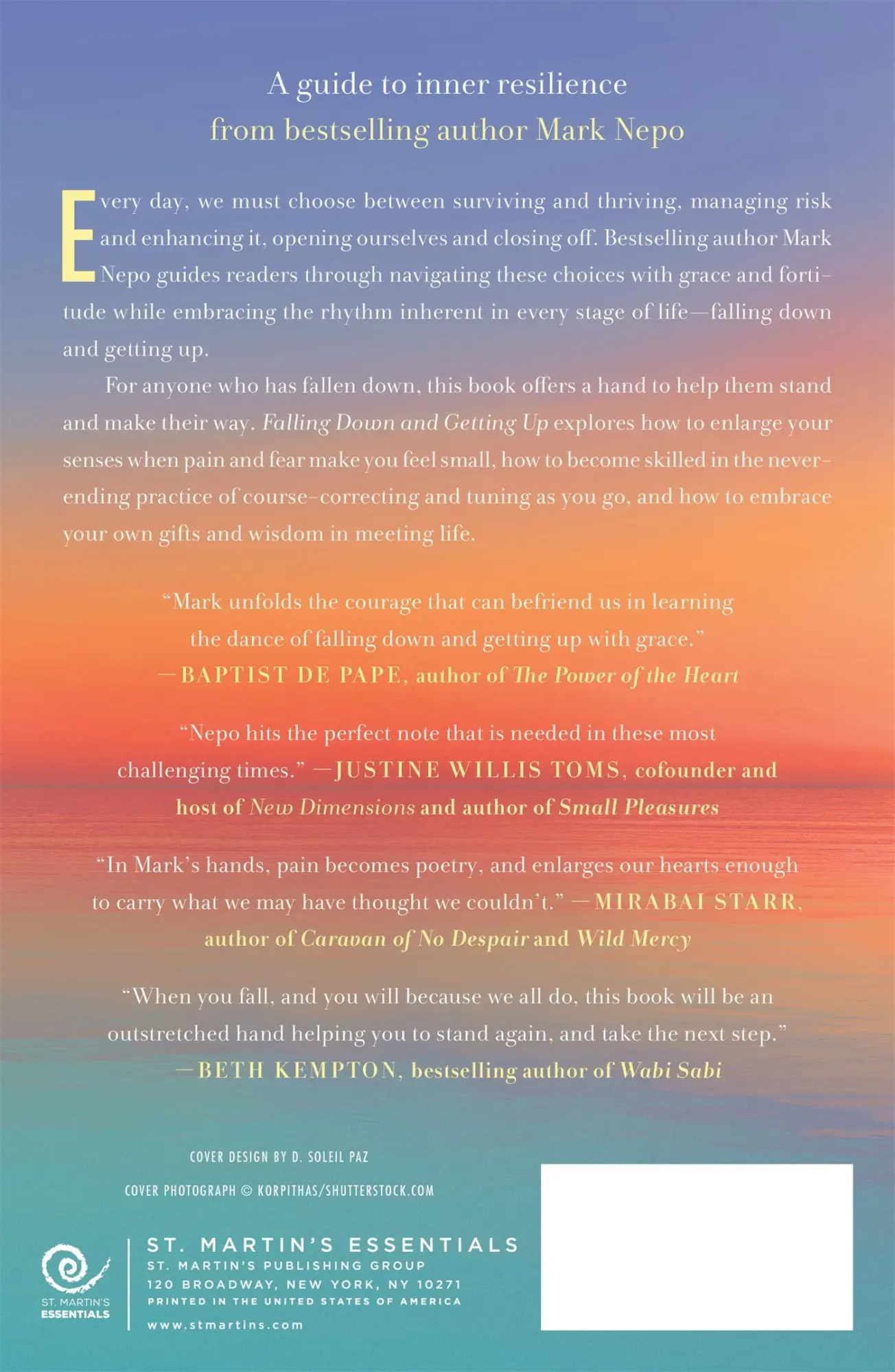 Rückseite: 9781250909947 | Falling Down and Getting Up | Mark Nepo | Taschenbuch | Englisch