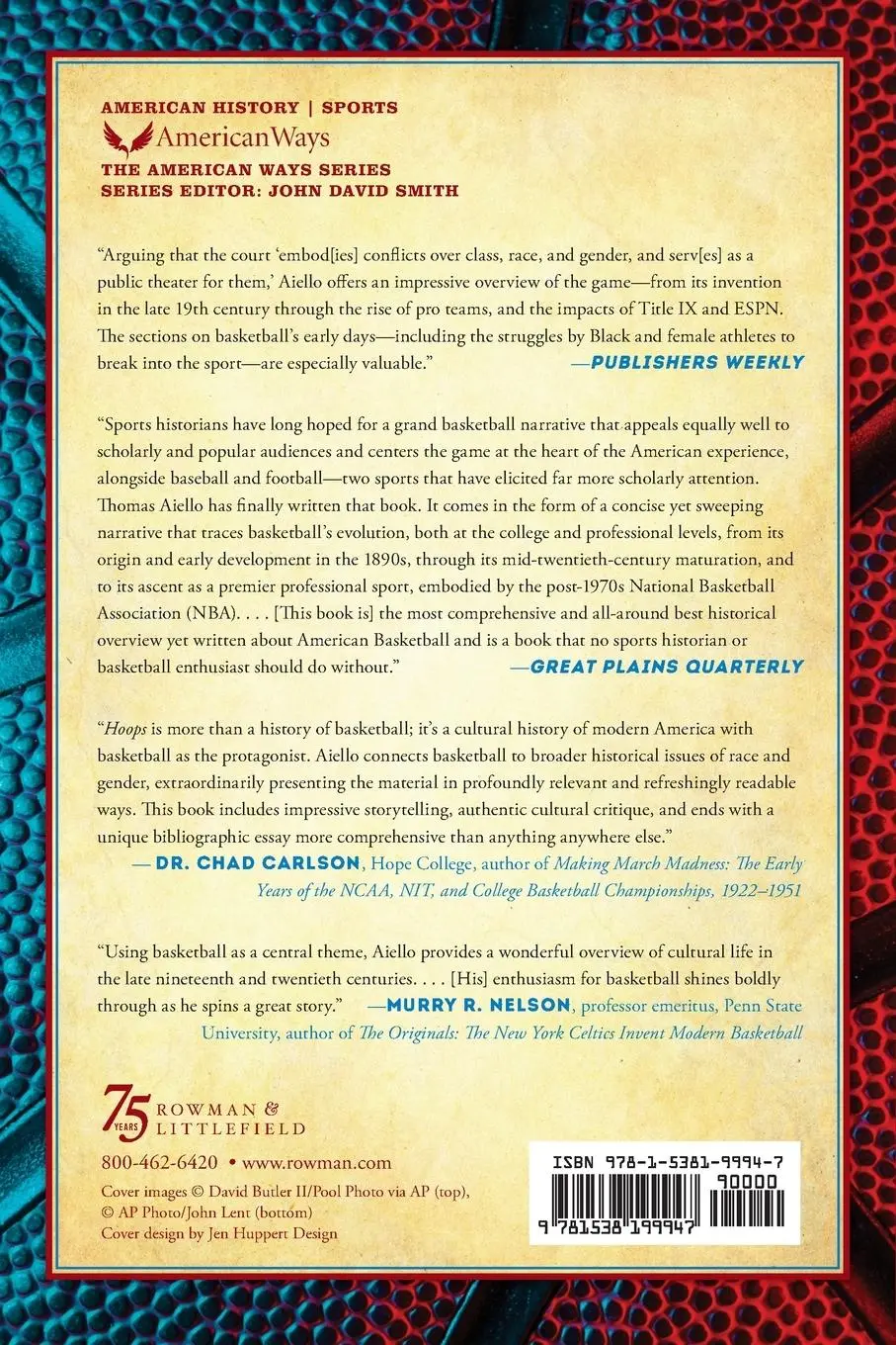 Rückseite: 9781538199947 | Hoops | A Cultural History of Basketball in America | Thomas Aiello