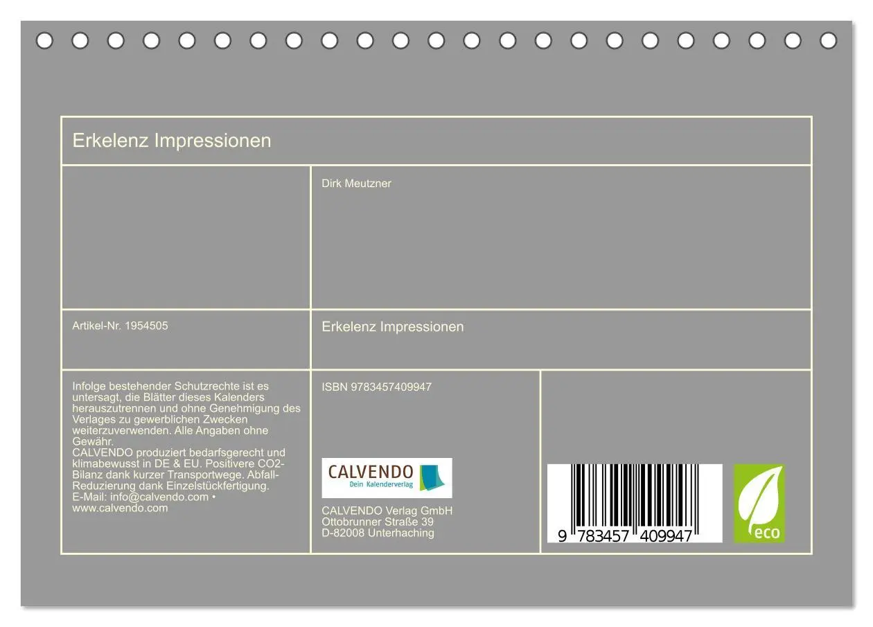 Bild: 9783457409947 | Erkelenz Impressionen (Tischkalender 2026 DIN A5 quer), CALVENDO...