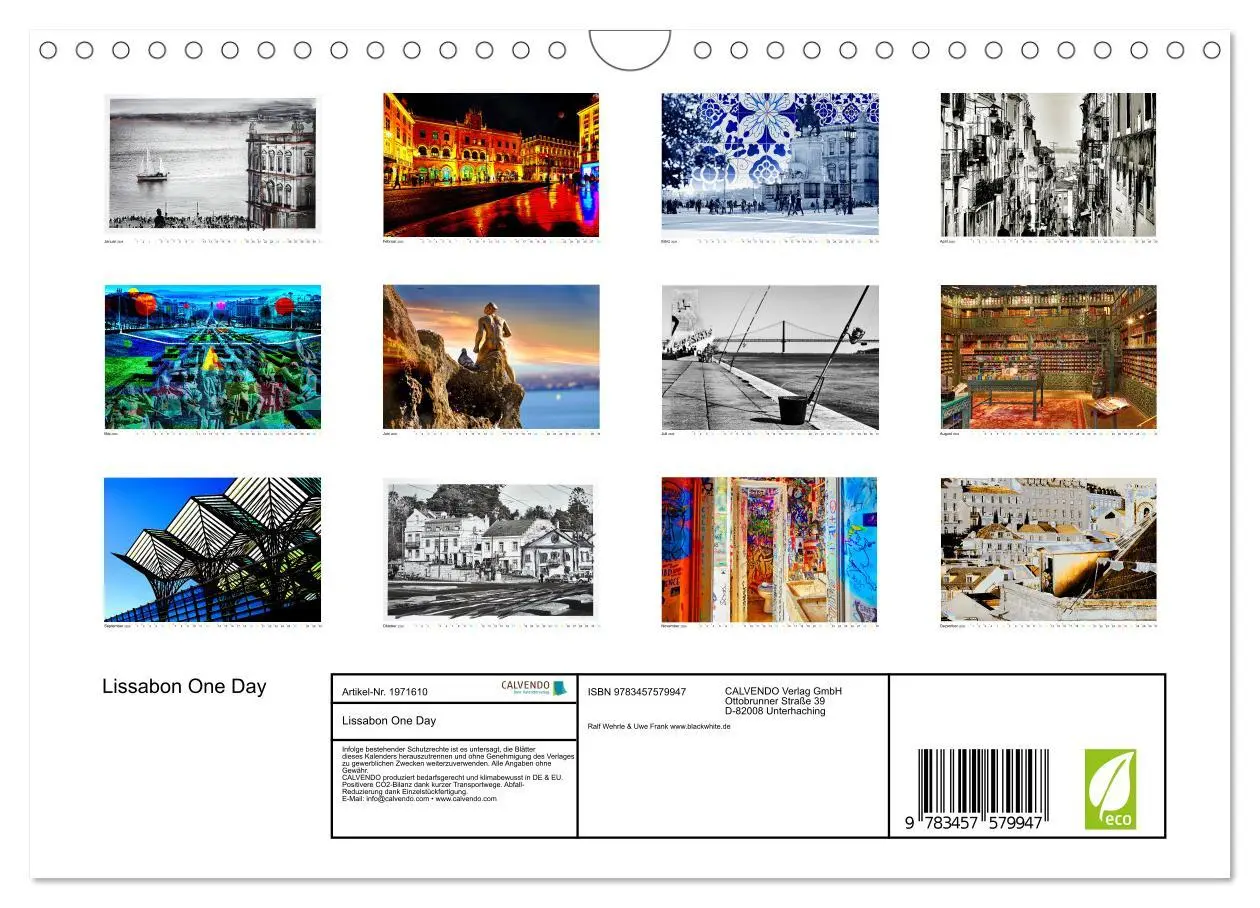 Bild: 9783457579947 | Lissabon One Day (Wandkalender 2026 DIN A4 quer), CALVENDO...