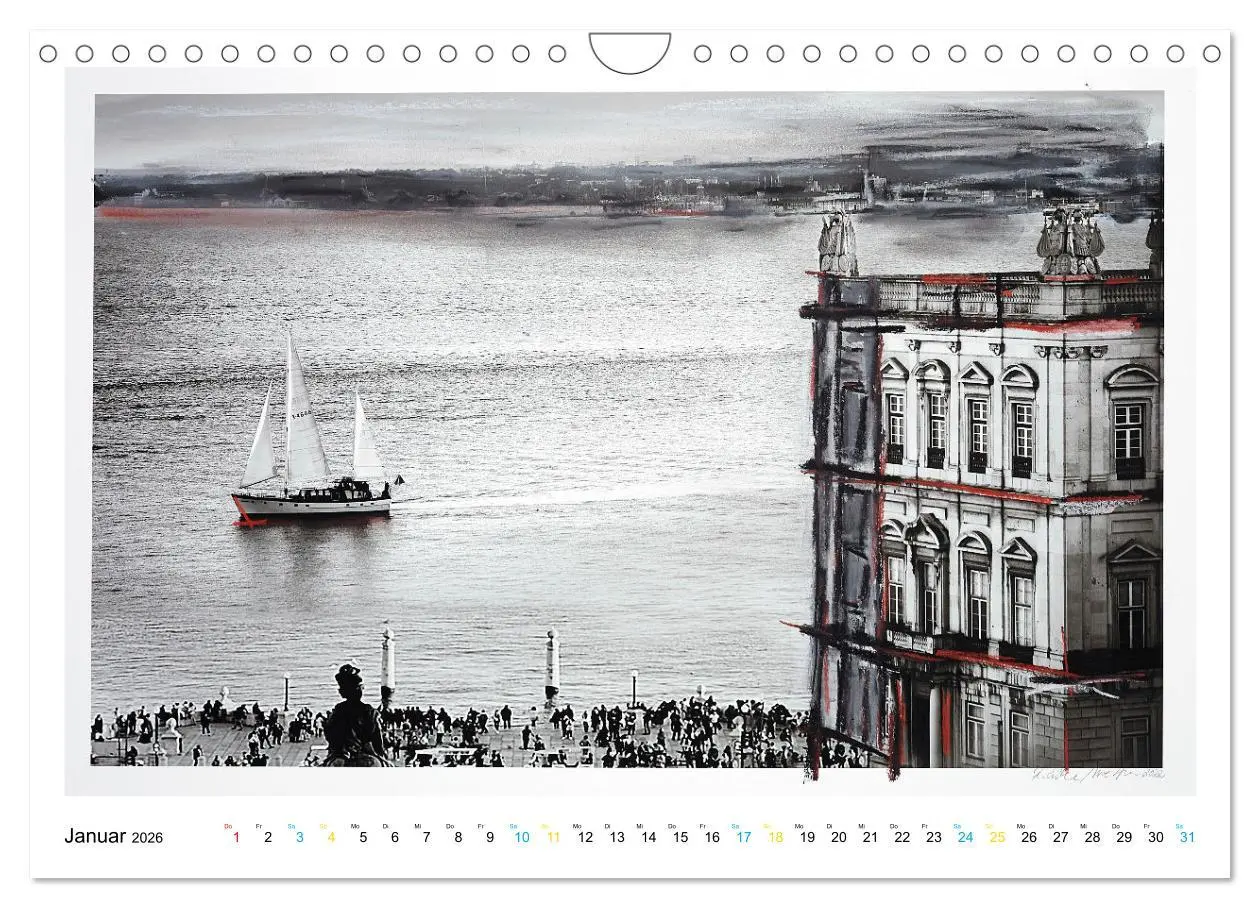 Bild: 9783457579947 | Lissabon One Day (Wandkalender 2026 DIN A4 quer), CALVENDO...