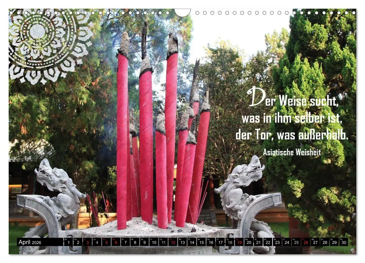 Bild: 9783516119947 | Spirituelles aus Asien - Weisheiten 2026 (Wandkalender 2026 DIN A3...