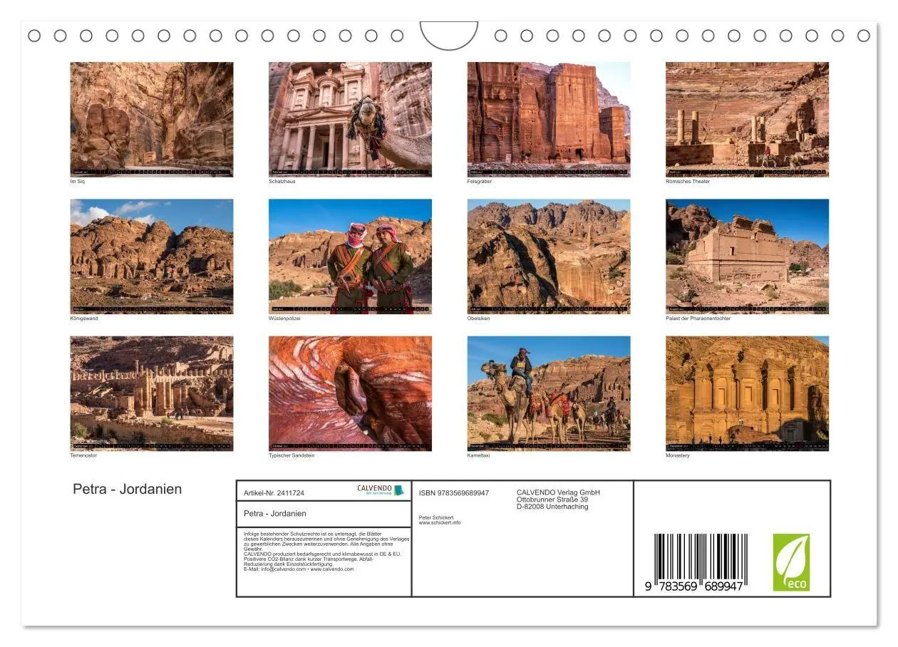 Bild: 9783569689947 | Petra - Jordanien (Wandkalender 2027 DIN A4 quer), CALVENDO...