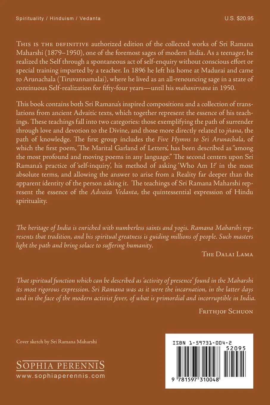 Rückseite: 9781597310048 | The Collected Works of Ramana Maharshi | Ramana Maharshi | Taschenbuch